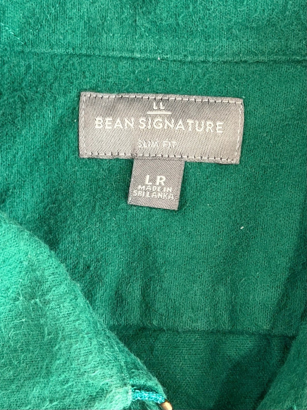 L.L. Bean Men’s Green Half-Zip Sweater with Pocket Embroidery - Picture 4 of 4